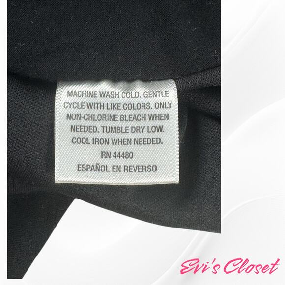 Bar 111 Women's Sz M Black Dress Rushed Long V Neck Faux Wrap Bodycon Lined - Picture 7 of 8